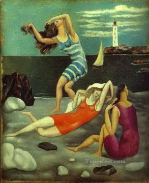 bath bather bathers baths Painting - The Bathers 1918 Pablo Picasso